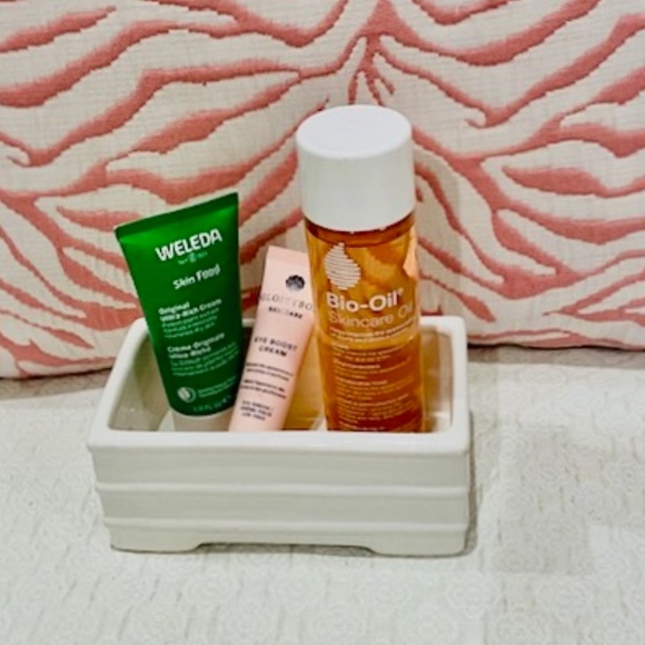 O9-BUNDLE ONLY-Vintage White Stoneware Vessel Container Trinket Dish - Picture 2 of 8